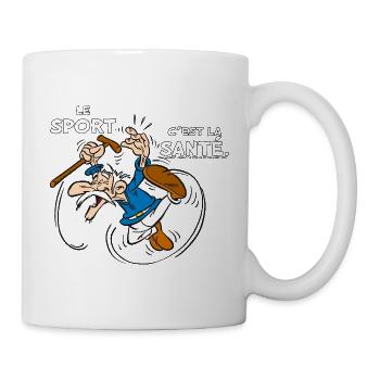 Agecanonix – Sport ist Gesundheit. - Tasse - Weiß - Rechts