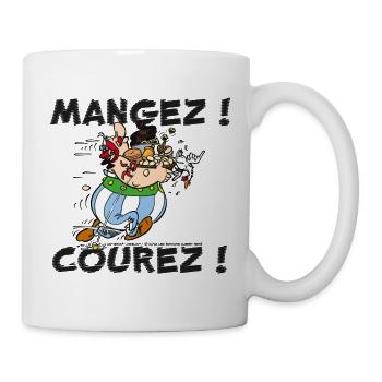 Obelix – Iss! Lauf! - Tasse - Weiß - Rechts