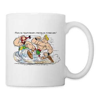Asterix Pain is temporary - Tasse - Weiß - Rechts