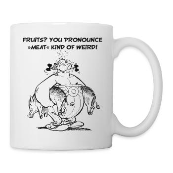 Asterix Fruits B W - Tasse - Weiß - Rechts