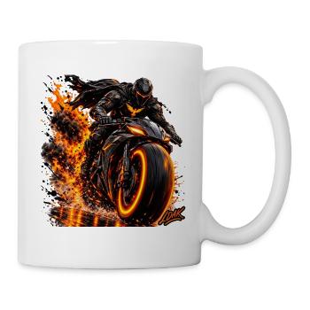 Feuersturm Motorradkrieger - Tasse - Weiß - Rechts