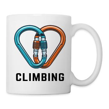 Klettern Karabiner Herz - Tasse - Weiß - Rechts