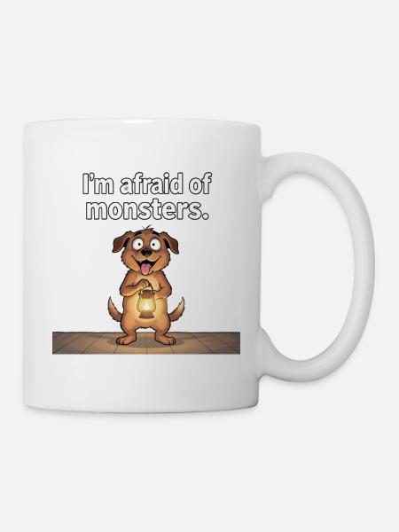 Tapferer Hund gegen Monster - Tasse - Weiß