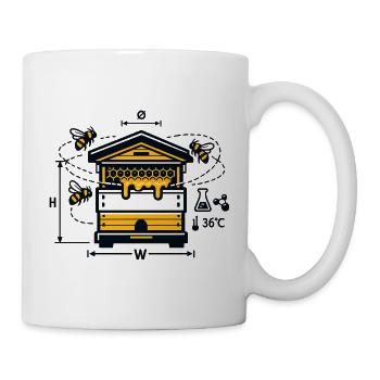 Honigwaben Imker-Design - Tasse - Weiß - Rechts