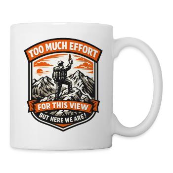 Bergsteiger Patch Aussicht Gipfelbier - Tasse - Weiß - Rechts