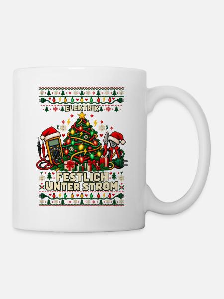 Elektrik - Festlich unter Strom - Tasse - Weiß