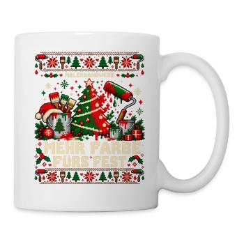 Malerhandwerk - Mehr Farbe fürs Fest - Tasse - Weiß - Rechts