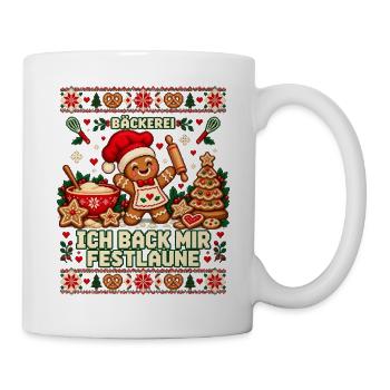 Bäckerei - Ich back mir Festlaune - Tasse - Weiß - Rechts