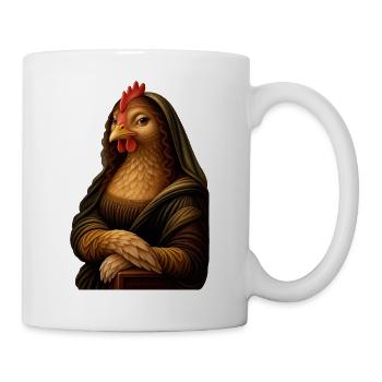 Mona Lisa als Huhn - Tasse - Weiß - Rechts