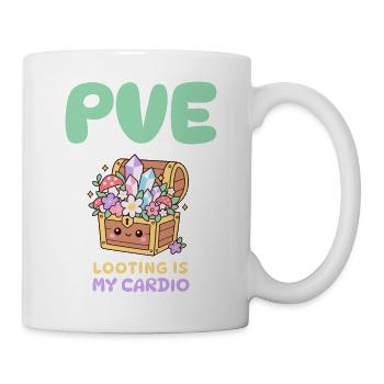 Cozy Gamer PvE Schatztruhe Looting Design - Tasse - Weiß - Rechts