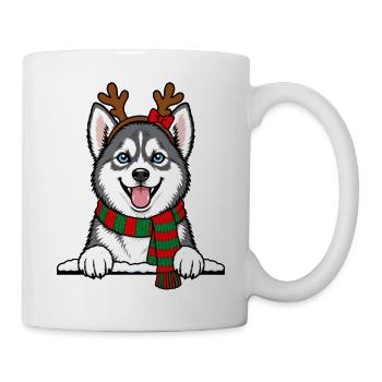 Weihnachten Alaskan Klee Kai - Tasse - Weiß - Rechts