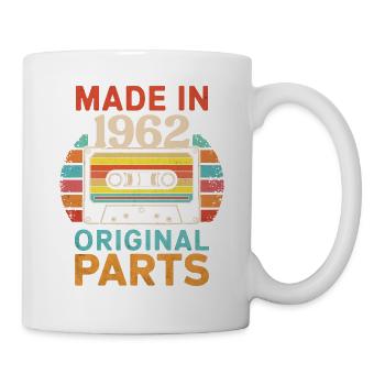Geburtstag 1962 Original 70er 60er Kassettenband Retro - Tasse - Weiß - Rechts