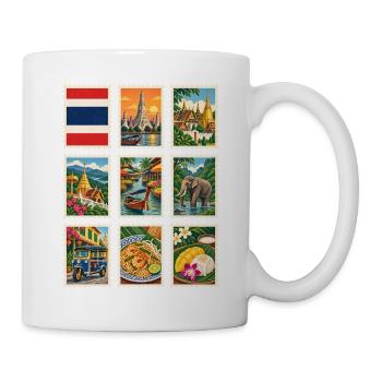 Thailand Briefmarken - Tasse - Weiß - Rechts