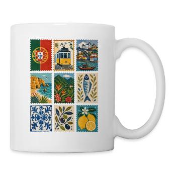 Portugal Briefmarken - Tasse - Weiß - Rechts