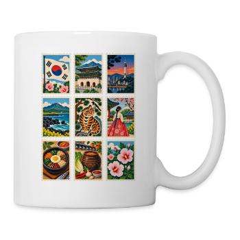 Südkorea Briefmarken - Tasse - Weiß - Rechts