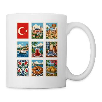 Türkei Briefmarken - Tasse - Weiß - Rechts