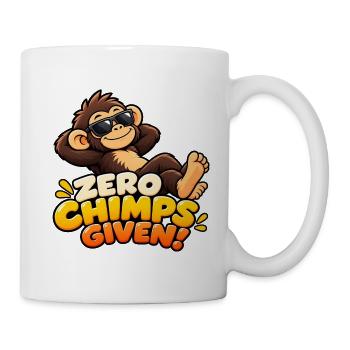 Null Schimpansen gegeben! - Lustiger Schimpanse - Tasse - Weiß - Rechts