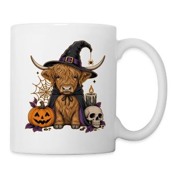  Hochlandrind Halloween - Tasse - Weiß - Rechts