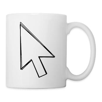 Mauszeiger handgezeichnet - Tasse - Weiß - Rechts
