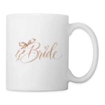 Bride : Roségold mit Schleife - Tasse - Weiß - Rechts