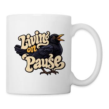 Amsel - Tasse - Weiß - Rechts