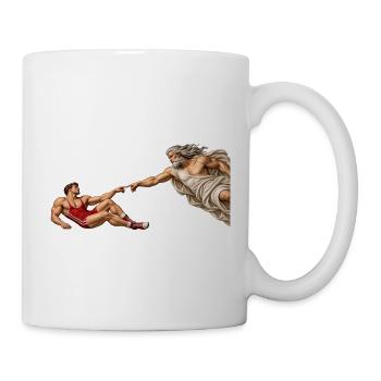Die Erschaffung des Ringers - Tasse - Weiß - Rechts