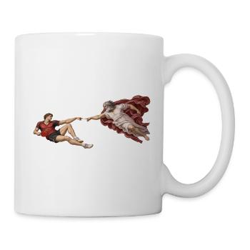 Die Erschaffung des Tischtennisspielers - Tasse - Weiß - Rechts