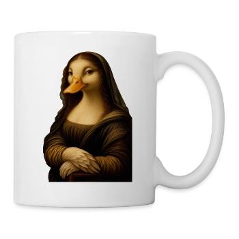 Mona Lisa als Ente - Tasse - Weiß - Rechts