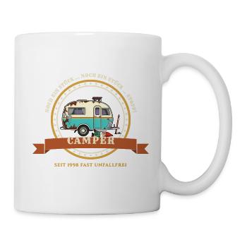 Camper Wohnwagen – Noch ein Stück STOPP Spruch - Tasse - Weiß - Rechts