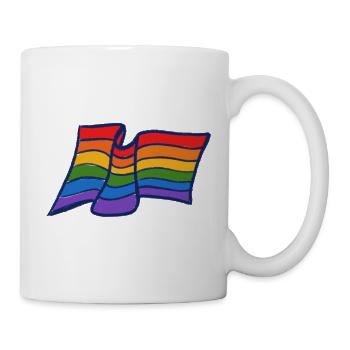 Stolz Regenbogenwelle - Tasse - Weiß - Rechts