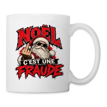Rebellisches Weihnachten: Wütender Santa - Tasse - Weiß - Rechts