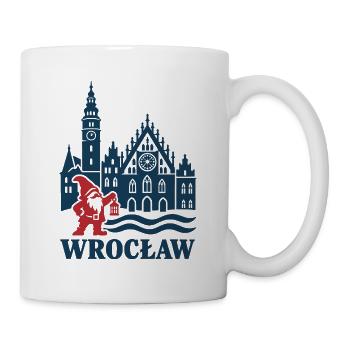Wroclaw Zwerg und Rathaus - Tasse - Weiß - Rechts