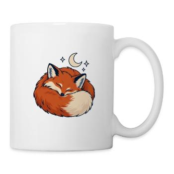 Schlafender Fuchs Sternennacht - Tasse - Weiß - Rechts
