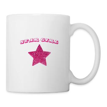 Star Girl Star Pink Sequin - Tasse - Weiß - Rechts
