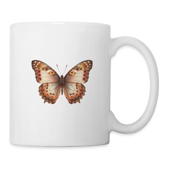 Brauner ätherischer Schmetterling - Tasse - Weiß - Rechts