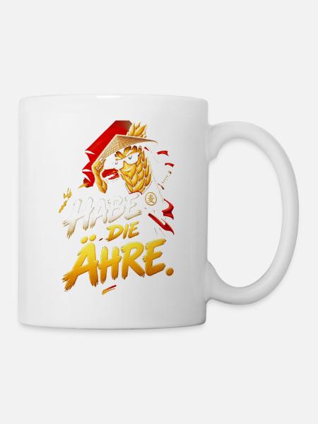 Habe Die Ehre: Goldener Maisheld - Tasse - Weiß
