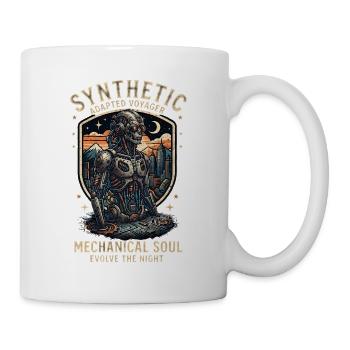 Cybernetic Mechanical Soul / Synthetic  Cyberpunk - Tasse - Weiß - Rechts