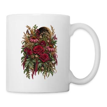 Mondlichtrosen und Wilde Blumen - Tasse - Weiß - Rechts