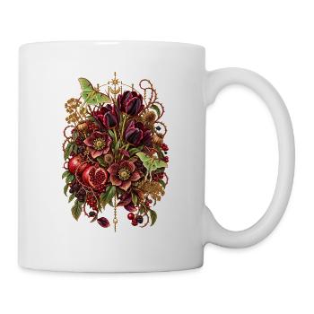 Goldene Blütenpracht - Tasse - Weiß - Rechts