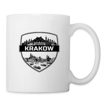 Krakauer Polen Schildwappen Wawel-Burg Geschenk - Tasse - Weiß - Rechts