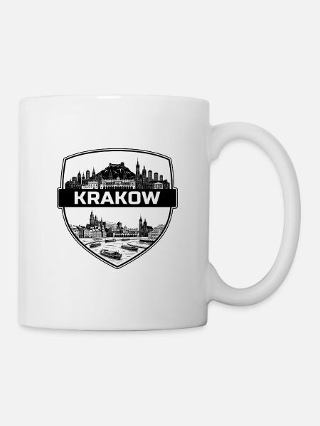 Krakauer Polen Schildwappen Wawel-Burg Geschenk - Tasse - Weiß