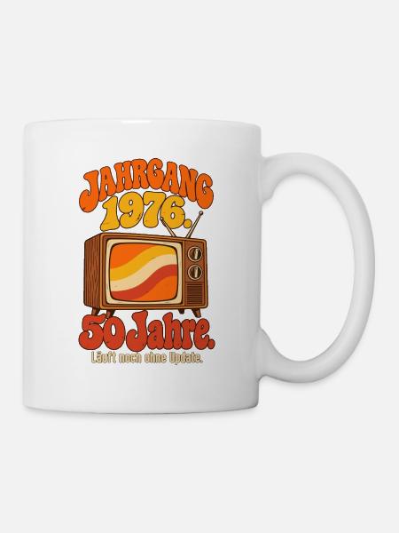 Jahrgang 1976 Läuft ohne Update - Tasse - Weiß