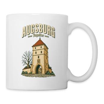 Augsburg Vogeltor - Tasse - Weiß - Rechts
