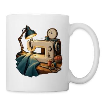 Nur noch eine Naht – Nähen bis Mitternacht - Tasse - Weiß - Rechts