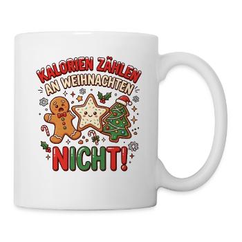 Lustiges Weihnachtsmotiv  - Tasse - Weiß - Rechts