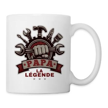 Papa, die Legende - Tasse - Weiß - Rechts