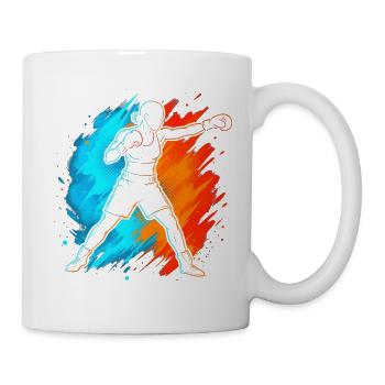 Boxen Boxer Frauen Mädchen Kinder Box - Tasse - Weiß - Rechts