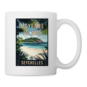 Erleben Sie die Gelassenheit der Moyenne-Insel, Seychellen, - Tasse - Weiß - Rechts