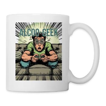 ALKOHOLIKER-NERD – VIDEOSPIELSÜCHTIGER - Tasse - Weiß - Rechts
