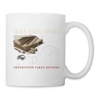 Stop KI Skill Takes Years Gegen Ki - Tasse - Weiß - Rechts